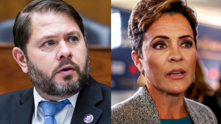 Ruben Gallego; Kari Lake.AP; Getty Images